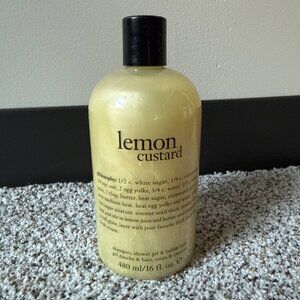 New Philosophy Lemon Custard 3 In 1 Shampoo Shower Gel & Bubble Bath 16 Oz